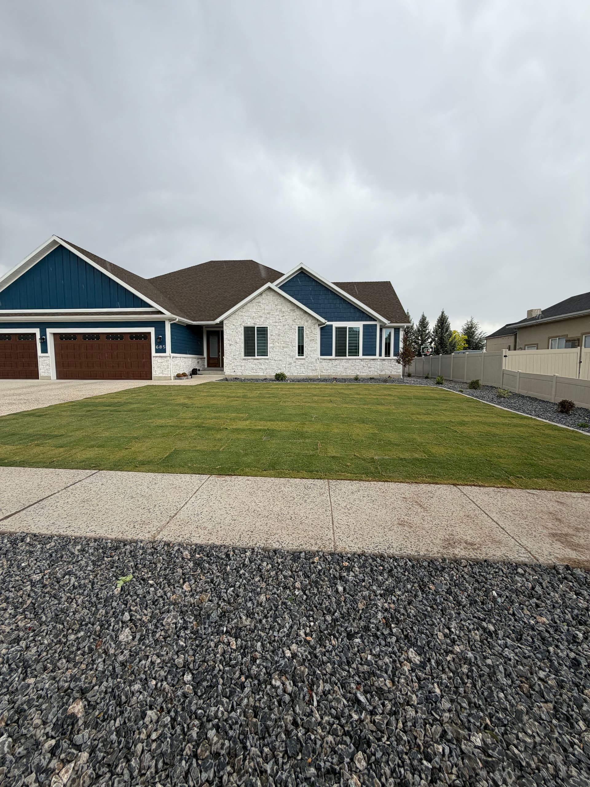 Backyard Fire Pit Paver Patio and Xeriscape Build in Pleasant View image