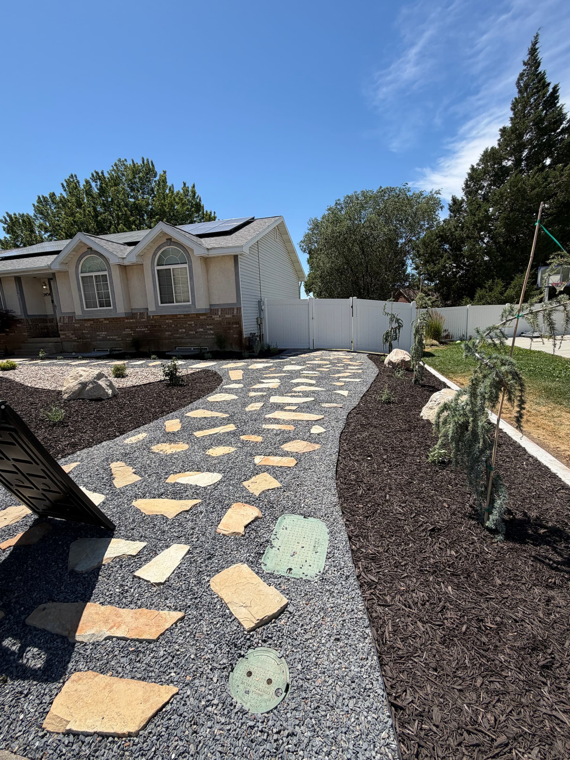 Gallery photos for Water-Wise Front Yard Landscape Design in Perry Utah: Image #1
