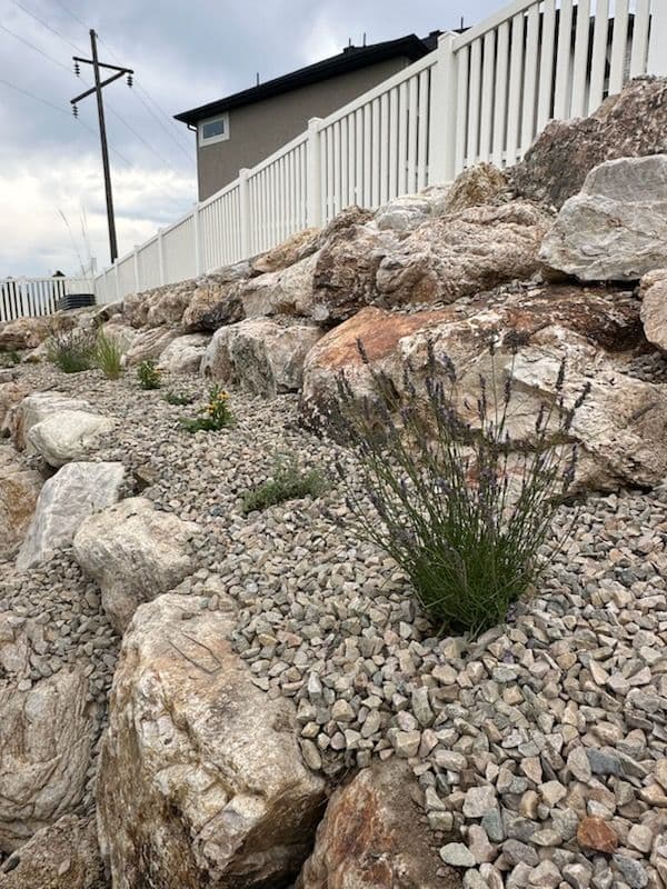 Gallery photos for Backyard Transformation with Fresh Sod and Retaining Walls: Image #2