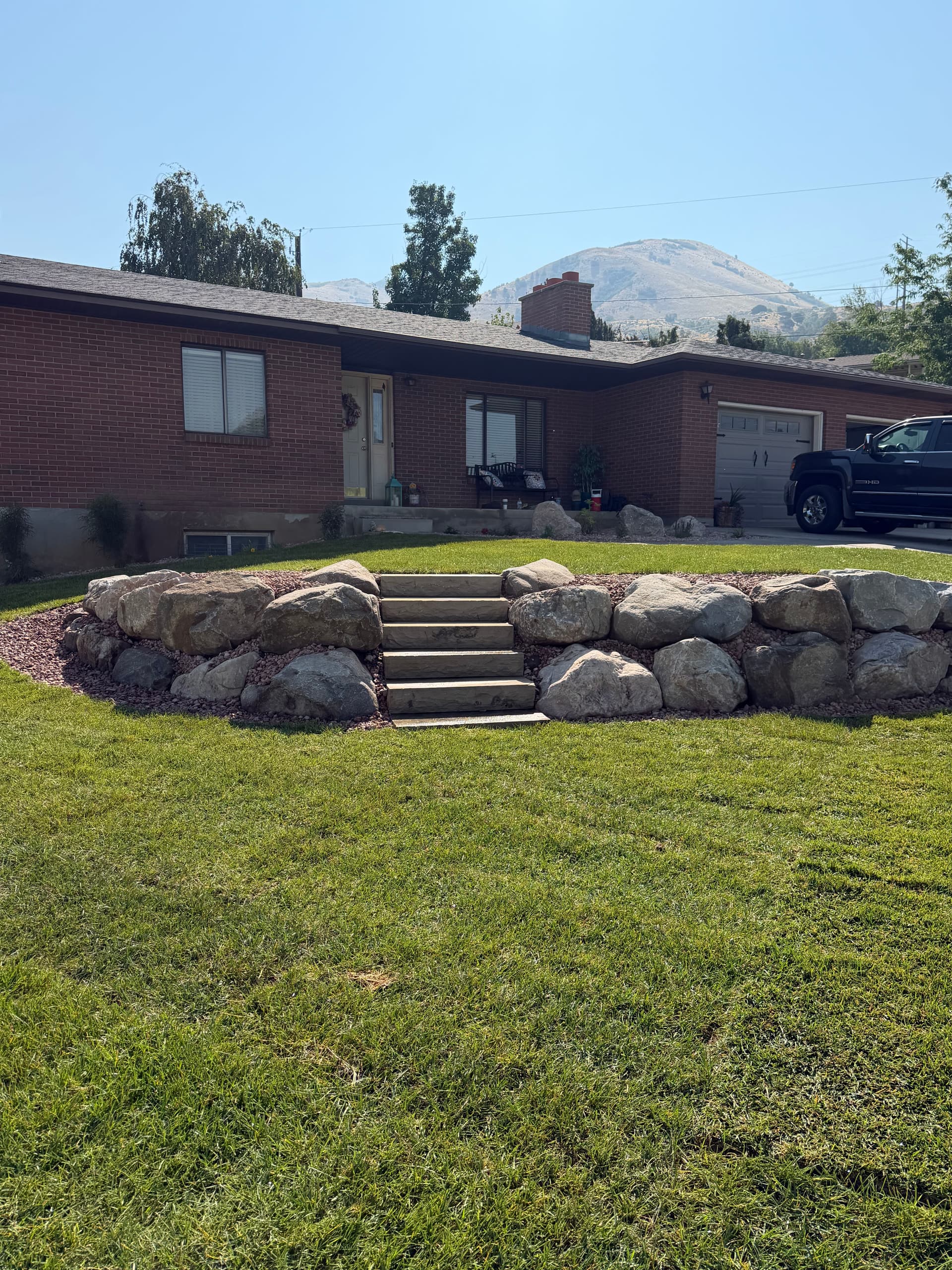 Gallery photos for Sloped Front Yard Turned Usable Space in Perry Utah: Image #2