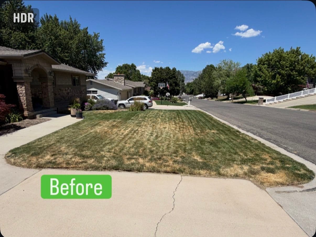 Gallery photos for Perry Utah Front Yard Gets Artificial Turf Pavers and Xeriscape Makeover: Image #7