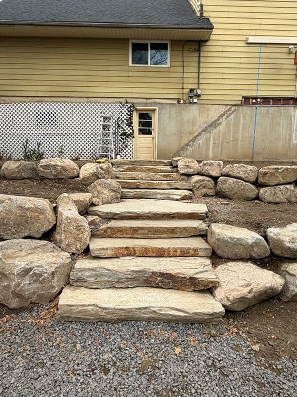Backyard Transformation with Stunning Stone Details image