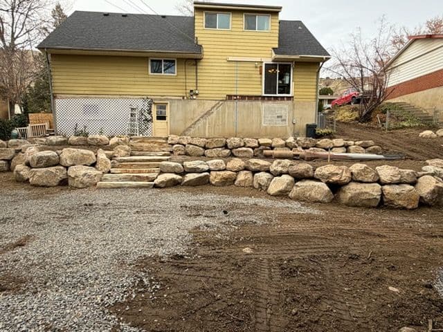 Gallery photos for Backyard Transformation with Stunning Stone Details: Image #1